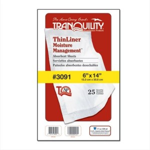 Tranquility 3091 Thinliner Absorbent Sheets (6x14 in.), 25 Ct