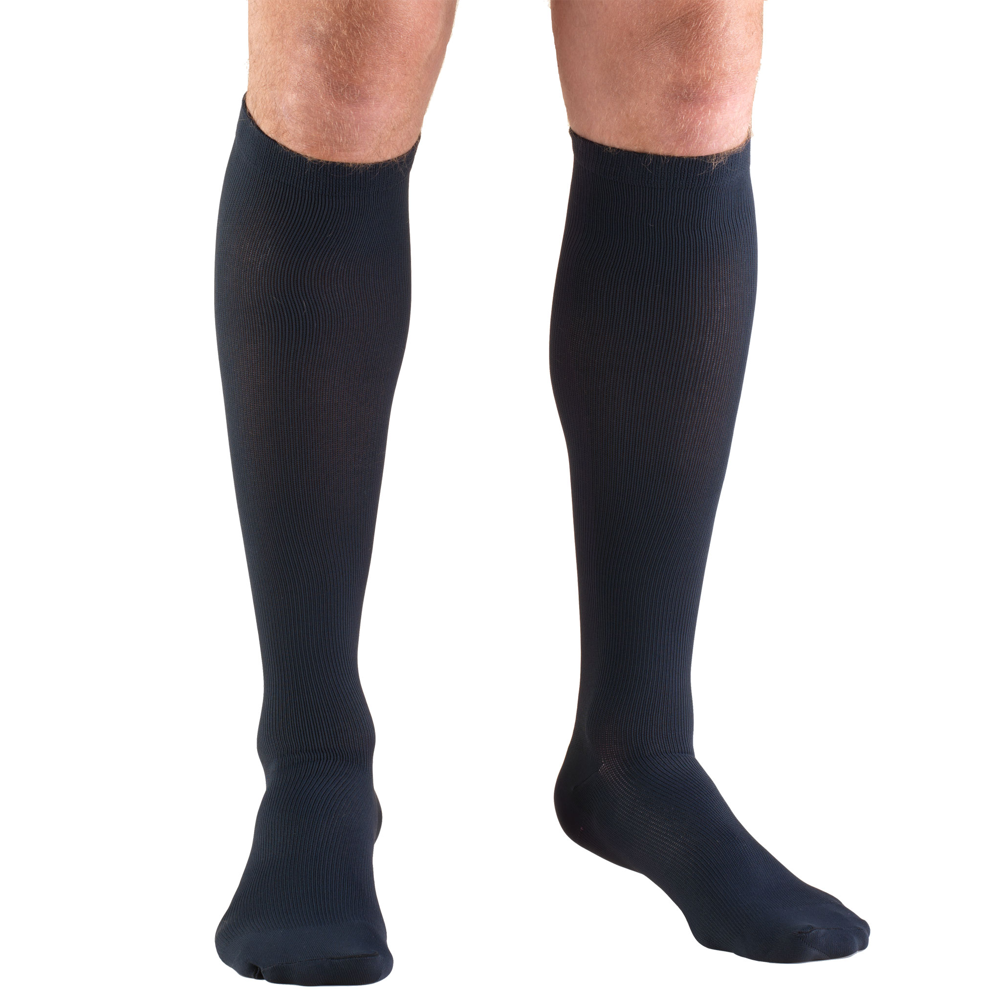 Truform Men's Compression Socks (15-20 MmHg), Knee High, Navy, Large