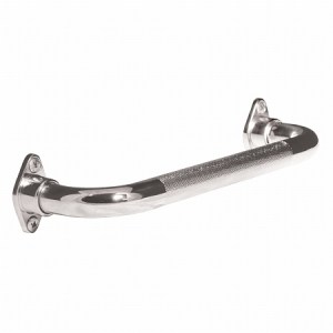Aquasense Knurled Chrome Grab Bar with Rotating Flange, 24