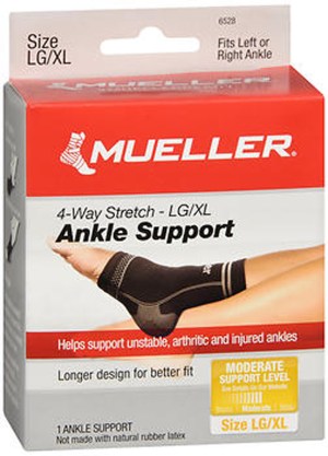 Mueller 4-Way Stretch Ankle Support, L/XL - Large/X-Large 1.0 EA