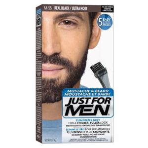 Just for Men Just for Men Mustache & Beard, Beard Coloring with Brush Included - Real Black, M-55 1.0 EA