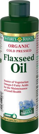 Nature's Bounty Organic Cold Pressed Flax Seed Oil Liquid