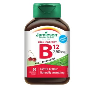 Jamieson Vitamin B12 Fast-Dissolving Tablets  2500mcg 60 Tb
