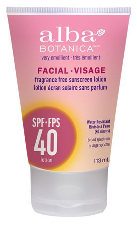 Alba Botanica Facial Sunscreen Fragrance Free SPF 40 Sunscreen