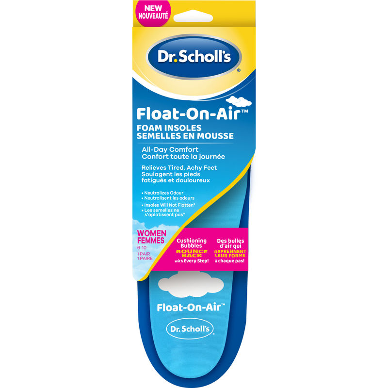 Dr. Scholl’s Dr. Scholl’s Float-on-Air Foam Insoles, Women’s, Sizes 6-10 1.0 Ea Insoles, Arch and Heel Supports