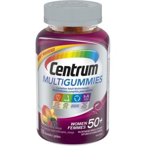 Centrum Centrum MultiGummies Women 50+ Multivitamin and Multimineral Supplement, Tropical, Mixed Berry, and Orange Flavours, 120 Count 120.0 Count