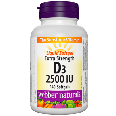 Webber Naturals Vitamin D3 2,500 IU Extra Strength
