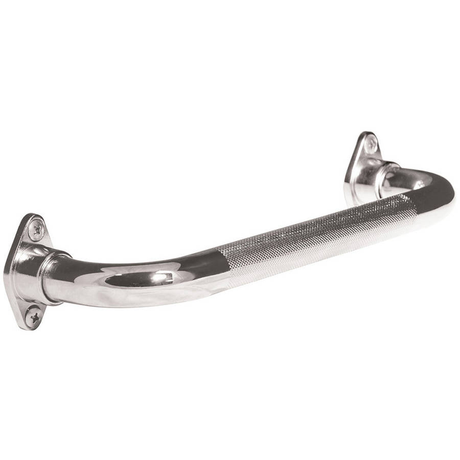 Aquasense Knurled Chrome Grab Bar with Rotating Flange, 32 in / 81.3 Cm Daily Living Support
