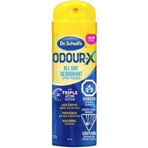 Dr. Scholl's DS Odour-X Deodorant Powder Spray 133g 133.0 G