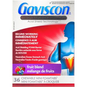 Gaviscon Gaviscon Advanced Chewable Mini Foamtabs Peppermint with Cooling Action 36.0 Ea