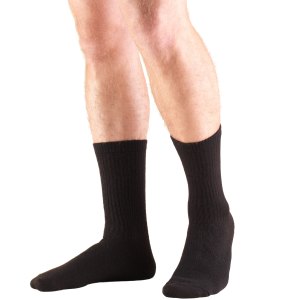 Truform Socks, Crew Length:: 8-15 MmHg, M, BLACK (1912BL-M)