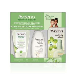 Aveeno Positively Radiant Face Care Regimen Holiday Gift Pack