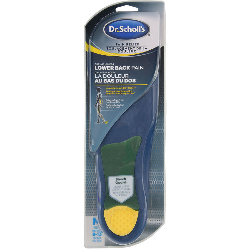 Dr. Scholl’s Dr. Scholl’s Pain Relief Orthotics for Lower Back Pain, Men’s, Sizes 8-13 1.0 Count Insoles, Arch and Heel Supports
