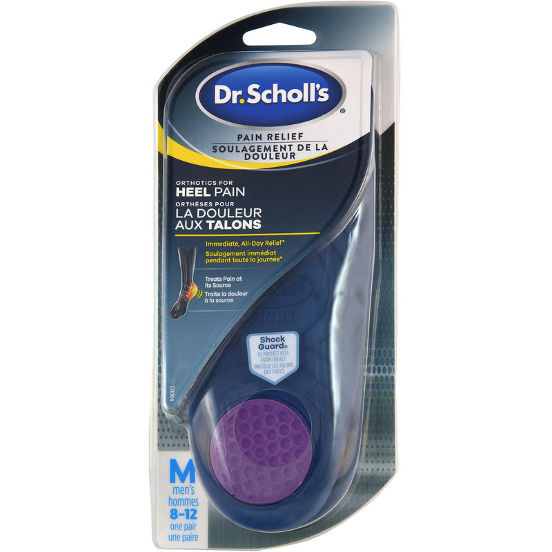 Dr. Scholl’s Dr. Scholl’s Pain Relief Orthotics for Heel Pain, Men’s, Sizes 8-12 1.0 Count Insoles, Arch and Heel Supports