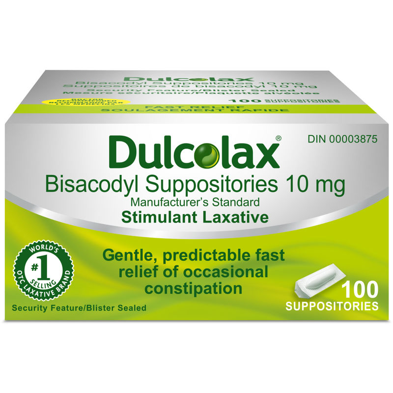 Dulcolax Dulcolax Suppositories 10mg 100ct 10.0 Mg Laxatives, Fibre and Anti-Diarrheals