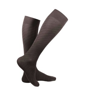 Truform Knee High Travel Sock, 15-20 MmHg, Brown, Large