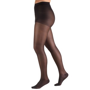 Truform Sheer Pantyhose: 15-20 MmHg, M, BLACK (1775BL-M)