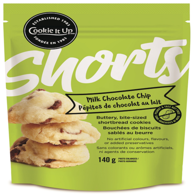 Cookie It up Milk Chocolate Chip Shorts Snacks