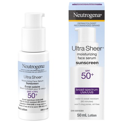 Neutrogena Ultra Sheer Moisturizing Face Serum Sunscreen SPF 50ml 50.0 ML