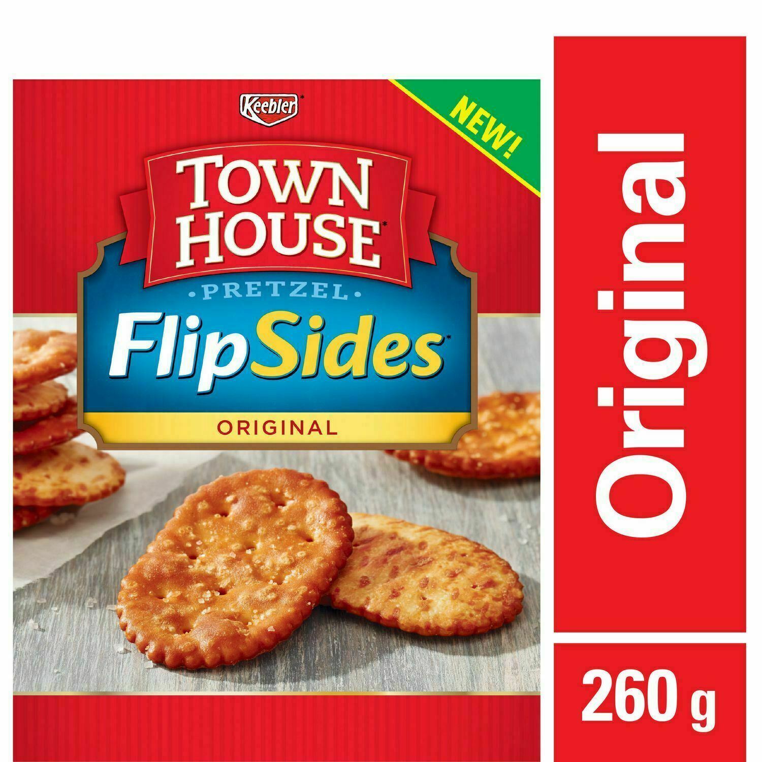 Keebler Town House Flipsides Original Crackers, 260g/9.2 Oz Snacks