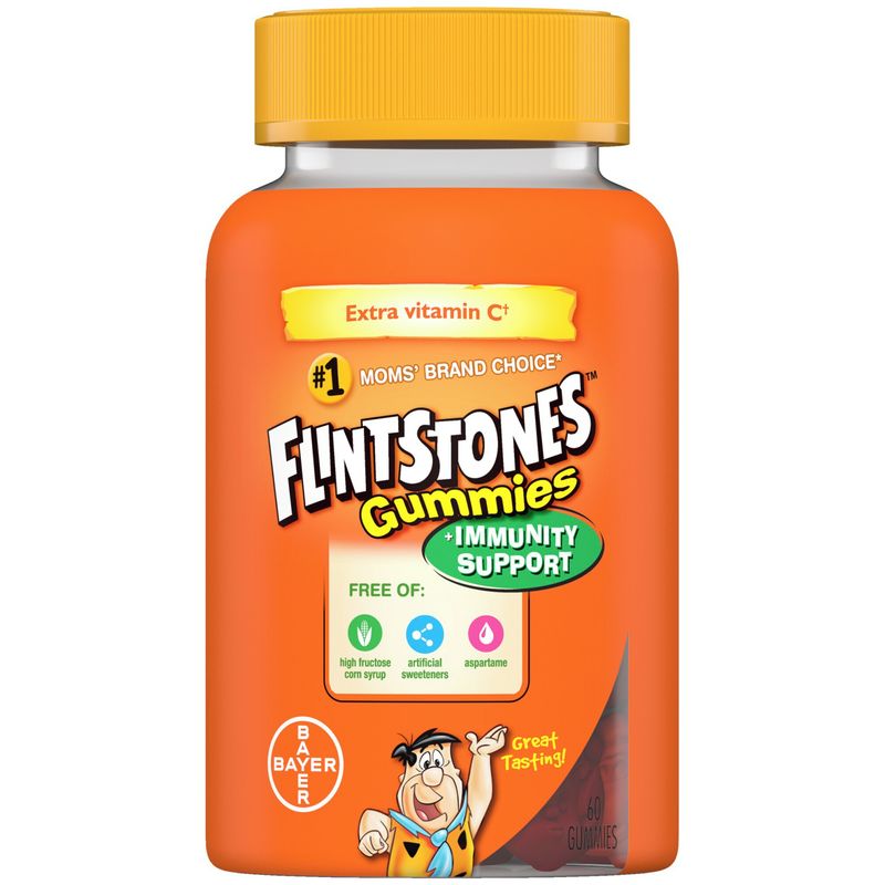 Flintstones Kids Multivitamin Gummies Plus Immunity Support- Multivitamins for Kids, Kids Multivitamin Gummy with Zinc and Extra Vitamin C Vitamins And Minerals