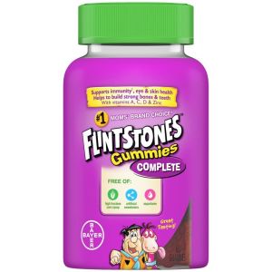 Flintstones Complete Kids Multivitamin Gummies - Multivitamins for Kids, Kids Multivitamin Gummy Helps Maintain Good Health, Free of Artif
