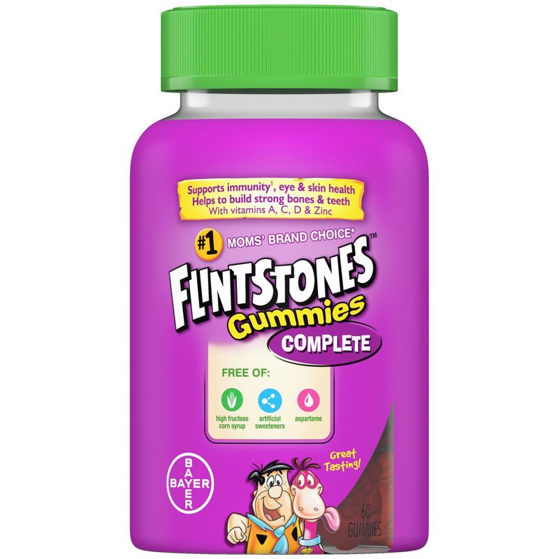 Flintstones Complete Kids Multivitamin Gummies – Multivitamins for Kids, Kids Multivitamin Gummy Helps Maintain Good Health, Free of Artif Vitamins And Minerals