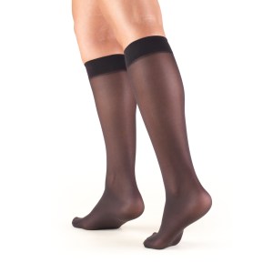 Truform Women's Stockings, Knee High, Sheer: 8-15 MmHg, S, BLACK (1763BL-S)
