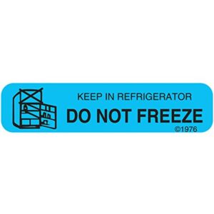 PHARMEX 1-15G Permanent Paper Label  DONT FREEZE KEEP  1 9/16 X 3/8  Blue (500 per Roll  2 Rolls per Box)