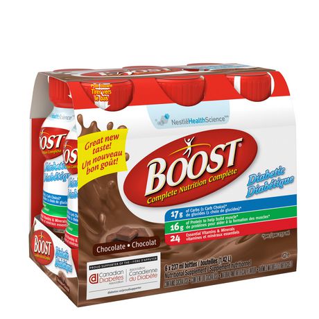 Boost Diabetic Chocolate Nutritional Supplement Drink, Pack of 6, 6 X 237 Ml 1.0 PK Meal Replacement