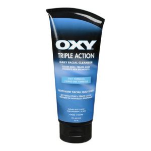 OXY Triple Action Daily Facial Cleanser with Salicylic Acid, for Mild Acne, for Frequent Recurring Breakouts 162.0 ML