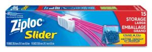 Ziploc Slider Storage Bags with the Smart Zip