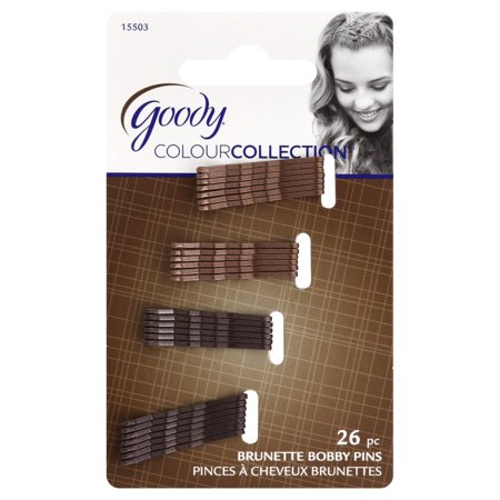 Goody Colour Collection Metallic Brown Bobby Pins, Small, 26 Pcs
