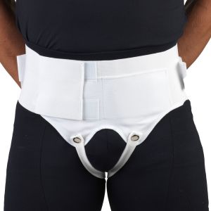 OTC Lightweight Double Hernia Support, M, White, (2958D-M)