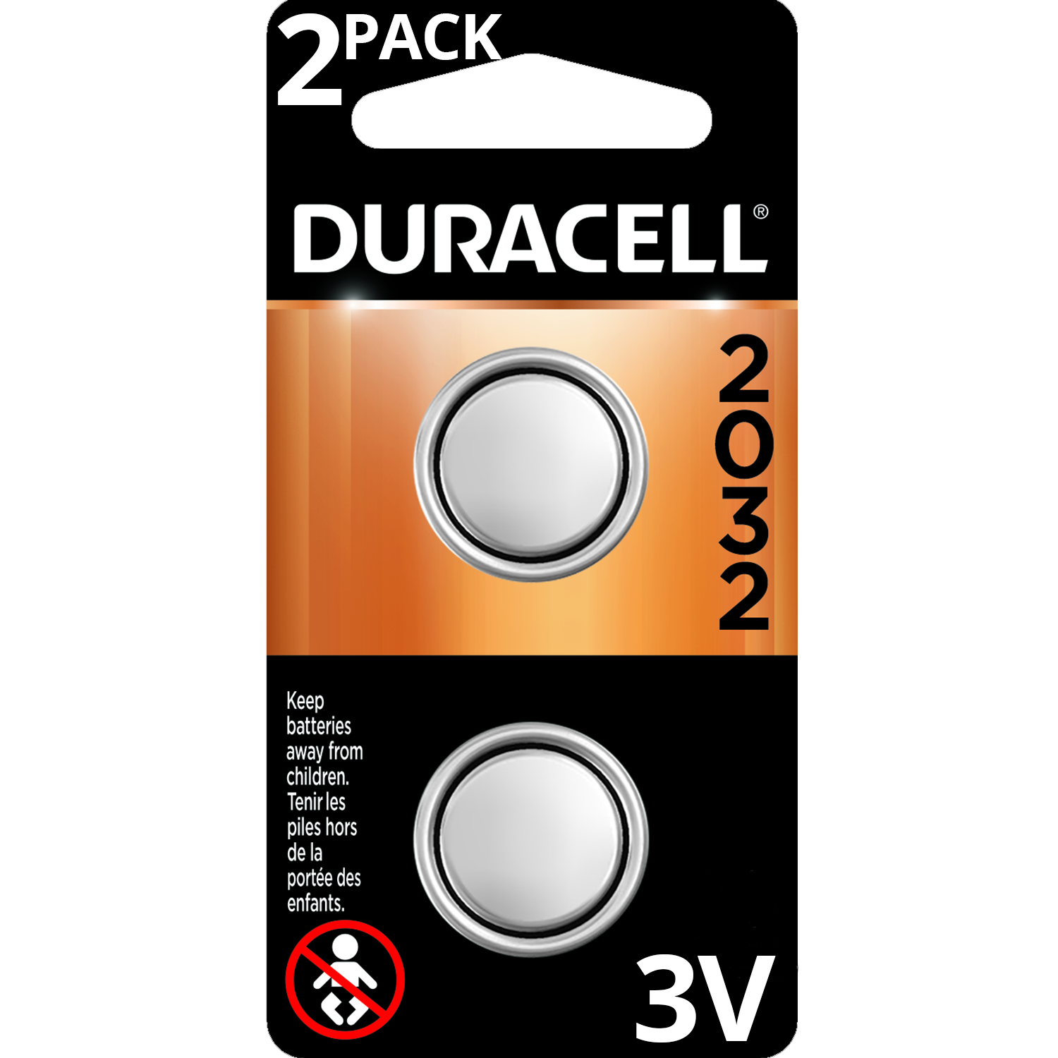 Duracell 2032 3V Lithium Coin Battery, 2-Pack – 2 Ct Batteries