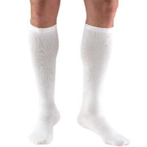 Truform Men's Socks, Knee High, Dress Style: 15-20 MmHg, XL, WHITE (1943WH-XL)