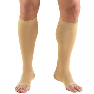 Truform Stockings, Short Length, Knee High, Open Toe: 20-30 MmHg, L, BEIGE (0865S-L)