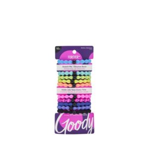Goody Forever Colored Hair Elastics  Long Lasting Hair Ties  10 Ct