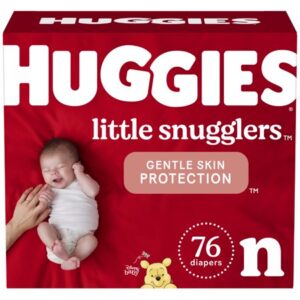 Huggies Little Snugglers Baby Diapers, Size Newborn, 76 Count 76.0 Count