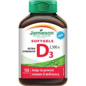Jamieson Vitamin D3 Extra Strength 2500iu 135 Soft Gels