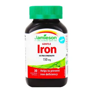 Jamieson Ultra Strength Gentle Iron 150mg 30 Capsules
