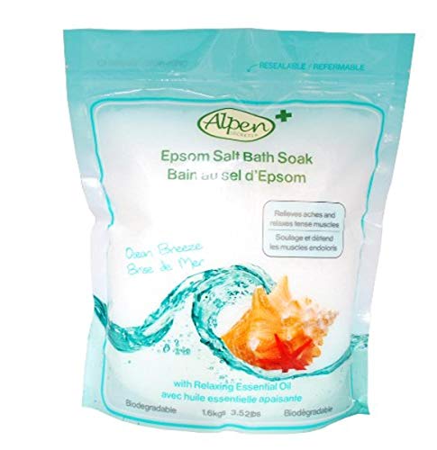 Alpen Secrets Epsom Bath Soak, Ocean Breeze, 56 Ounce Epsom Salts