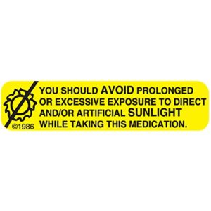 PHARMEX 11-X Permanent Paper Label, Avoid Sunlight 2 Ea