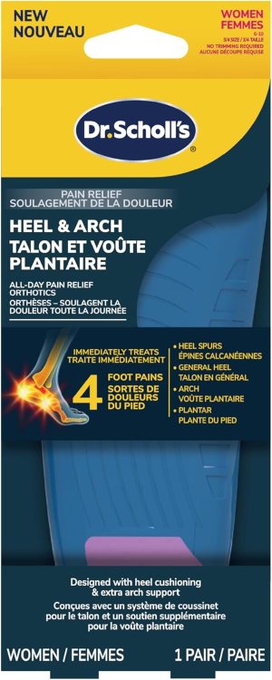 Dr. Scholl's Dr. Scholl's Pain Relief Orthotics for Heel Pain, Women's, Sizes 5-12 1.0 Count