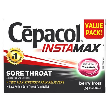 Cepacol Cepacol Instamax Berry Frost, Sore Throat Lozenges, 24 Ct 24.0 Count Throat Lozenges and Sprays