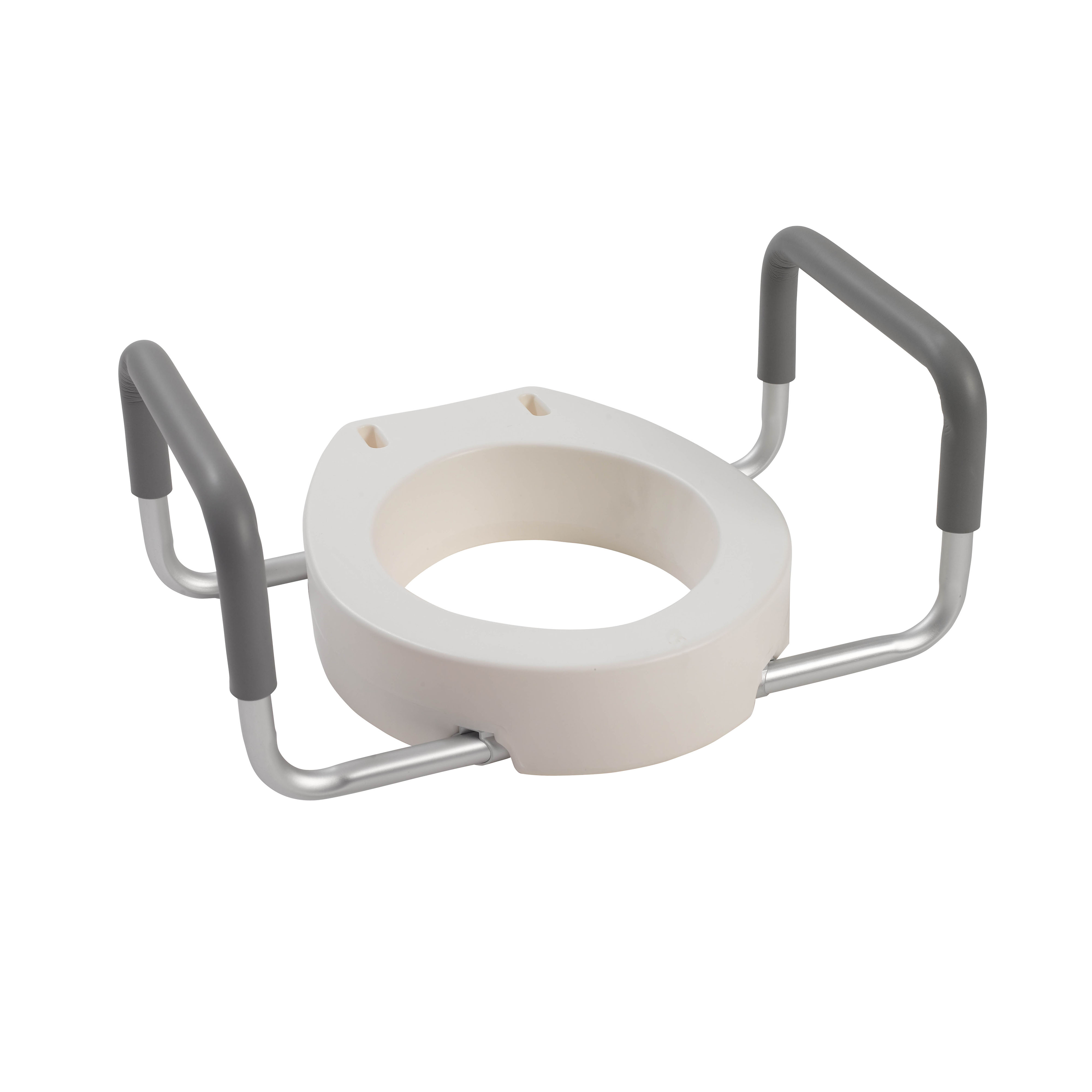 Drive Medical 12402 Premium Toilet Seat Riser with Removable Arms, Fits Standard Toilets Bathroom Safety