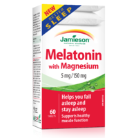 Jamieson Melatonin 5 mg with Magnesium 150 mg, 60 units