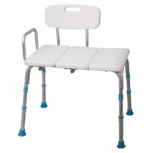 AquaSense Adjustable Bath and Shower Transfer Bench with Reversible Backrest - 1.0 Ea