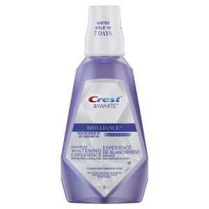 Crest Crest 3D White Brilliance Alcohol Free Whitening Mouthwash, Clean Mint, 1 L 1.0 L