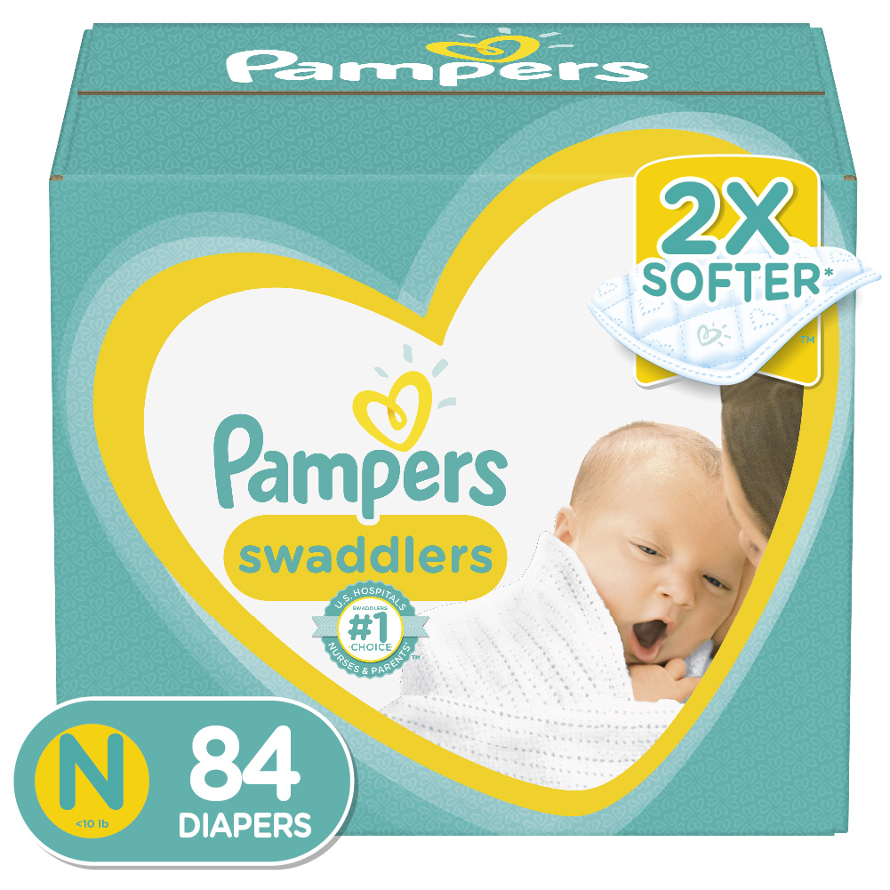 Pampers Pampers Swaddlers Newborn Diapers Size N 84 Count Ea